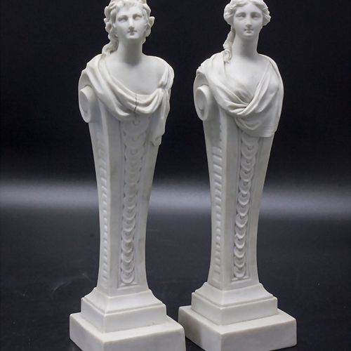 Paar römische Büsten / Bustes de personnages drapés à l'antique / A pair of hard&hellip;