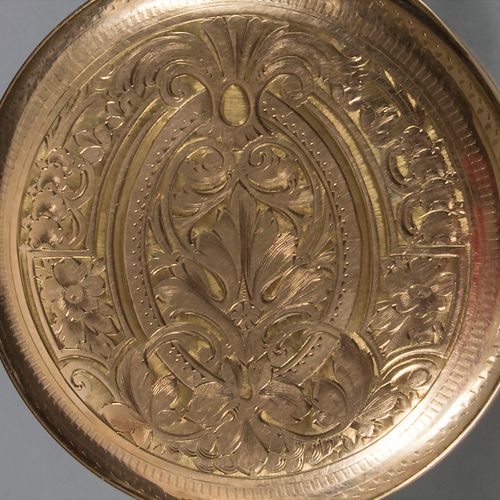 Savonette Taschenuhr / A 14ct gold pocket watch, Schweiz, um 1880 Caja: Oro 14 K&hellip;