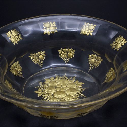 Prunk Kristallglasschale / A splendid cut glass bowl, wohl Baccarat, Frankreich,&hellip;