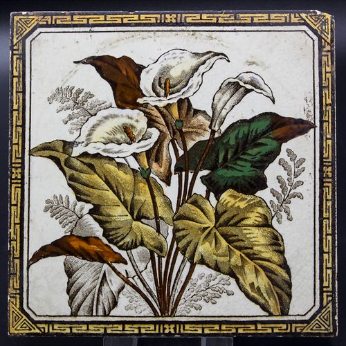 Viktorianische Kachel mit floralem Dekor / A Victorian tile with floral decor, E&hellip;