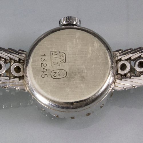 DAU Monvis '17 jewels incabloc' / A Monvis ladie's 18 kt diamond wrist watch '17&hellip;