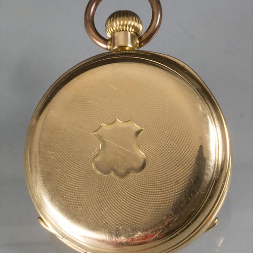 Offene Taschenuhr / An 18ct gold pocket watch, Schweiz, um 1920 Cassa: Oro 18 Kt&hellip;