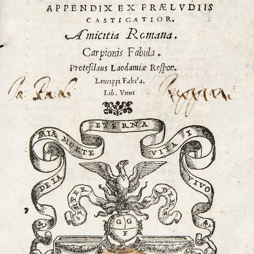 Classic Literature. VALERIANO. Amorum Libri V. VALERIANO, Piero. Amorum Libri V.&hellip;