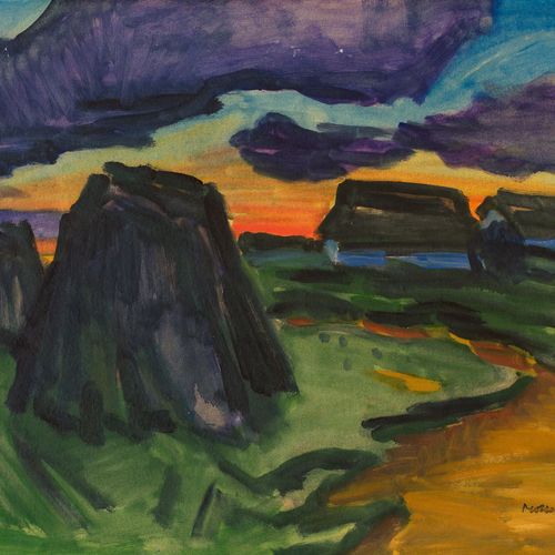 Abendsonne auf Sylt Ernst Mollenhauer (1892 Tapiau/East Prussia - 1963 Düsseldor&hellip;