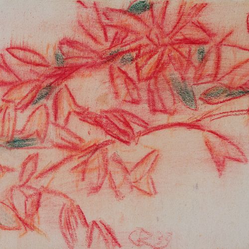 Rote Blüten 
Christian Rohlfs (1849 Niendorf - 1938 Hagen) 

Red flowers, chalk &hellip;