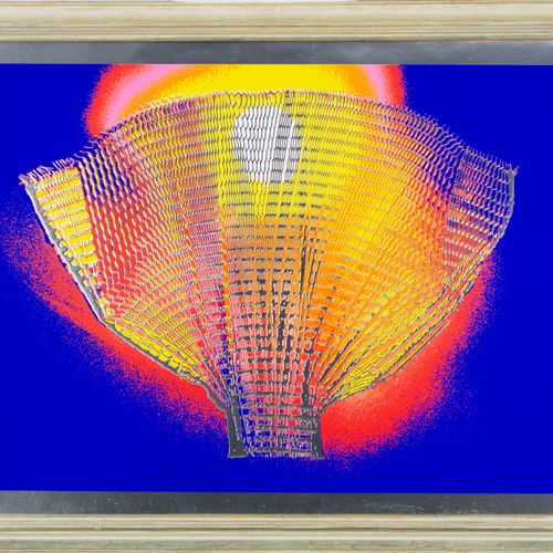 Flügelbild Flügelbild, screen print in colours and metal embossing on aluminum c&hellip;