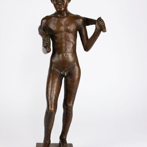 Knabenakt Hans Gerwing (1893 Gelsenkirchen - 1974 Düsseldorf)
裸体男孩，青铜，棕色铜锈，高49厘米&hellip;