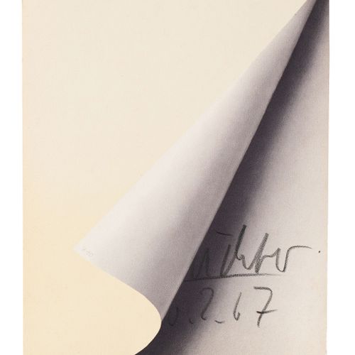 Blattecke Gerhard Richter (1932 Dresden) (F)
'Blattecke', 灰色和象牙色胶印在颗粒状半纸板上，23.3 &hellip;