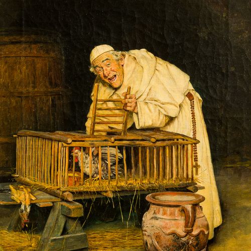 Arnaldo Tamburini (1853 - 1908) 
Arnaldo Tamburini (1853 - 1908)
Moine à la cage&hellip;