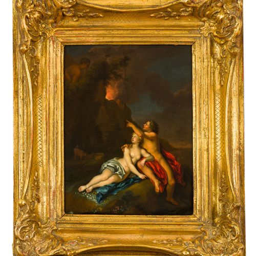 Italienischer Barockmaler (frühes 18. Jh.) 
意大利巴洛克画家 （18世纪初）
《黎明中的恋人》，杨木上的油画，33厘&hellip;
