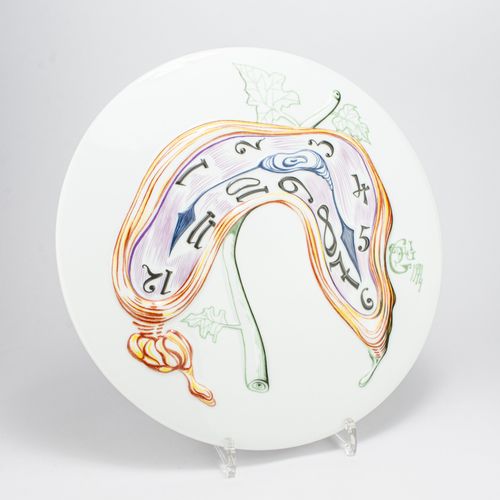 Künstlerteller 'Dali' 
艺术家盘子 "达利 "
Rosenthal, 1976, 瓷器，白色，年盘，萨尔瓦多-达利（1904-1989）设&hellip;