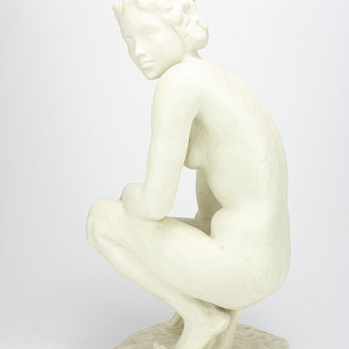 'Die Hockende' 
Die Hockende"
Rosenthal，由Fritz Klimsch (1870-1960)设计，瓷器，白色，高42厘米&hellip;