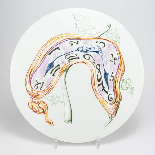 Künstlerteller 'Dali' 
艺术家盘子 "达利 "
Rosenthal, 1976, 瓷器，白色，年盘，萨尔瓦多-达利（1904-1989）设&hellip;