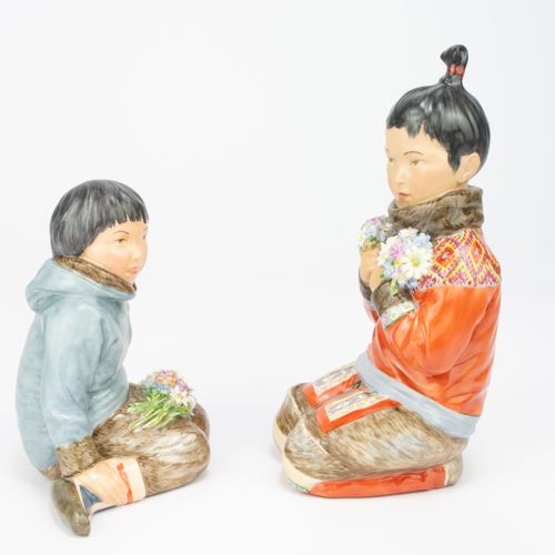 Paar Porzellanfiguren 
Paire de figurines en porcelaine
2 pièces, Royal Copenhag&hellip;