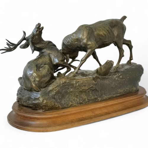 Null Thomas François CARTIER (1879-1936)
Pelea de ciervos
Grupo de bronce patina&hellip;