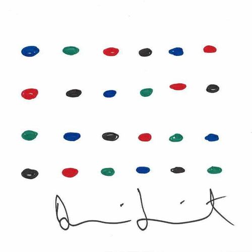 Damien HIRST (Né en 1965) Spots drawing - "tâches colorées" 
Dessin coloré aux f&hellip;