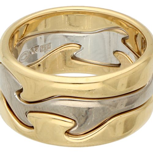 No Reserve - Georg Jensen 18K bicolor gold Fusion ring. Trois anneaux qui s'embo&hellip;