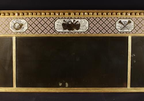 Null A Regency Style Gilt Over Mantel Mirror. The cavetto moulded cornice adorne&hellip;