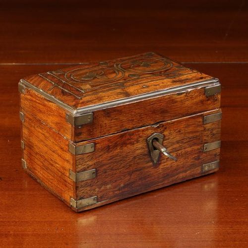 Null A Small 19th Century Mahogany Apothecary Box of rectangular form. The hinge&hellip;