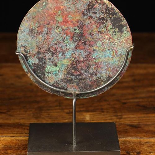 Null A Chinese Bronze Burial Mirror, Tang Dynasty Circa 618-907 A.D. The discoid&hellip;