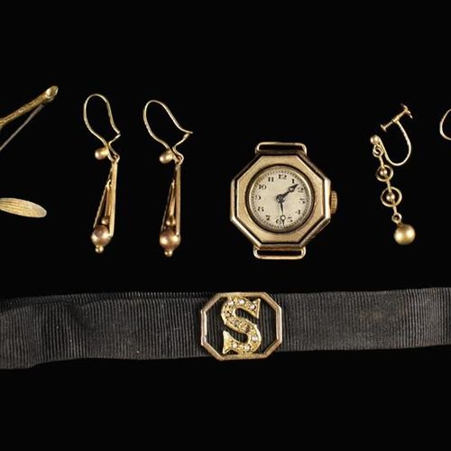 Null Une montre-bracelet pour dame en or 14 carats E. Blancpain Fils (en état de&hellip;