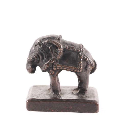 Null Un sceau chinois en bronze pour éléphant, début Qing, 17ème/18ème siècle, l&hellip;