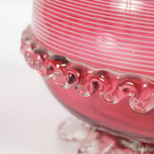 TWO 19TH-CENTURY CRANBERRY GLASS BOWLS TWO 19TH-CENTURY CRANBERRY GLASS BOWLSeac&hellip;