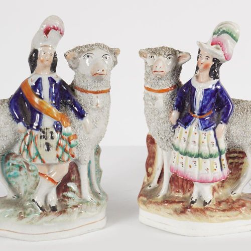 PAIR OF ANTIQUE STAFFORDSHIRE GROUPS PAIR OF ANTIQUE STAFFORDSHIRE GROUPSeach a &hellip;