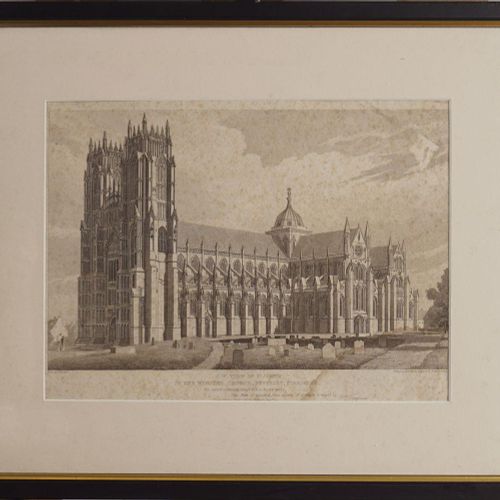 W. TAYLEURE W. TAYLEURESouthwest View of St. John's. Engraving. Framed.