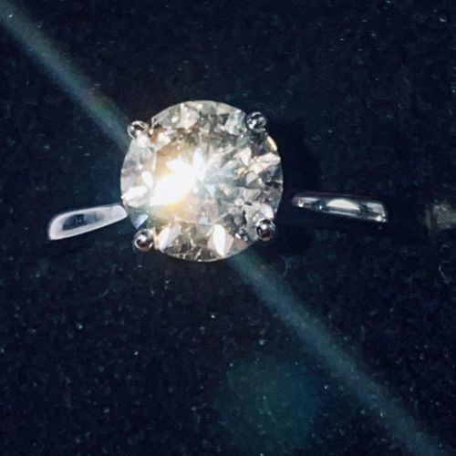 18 CT. WHITE GOLD DIAMOND SOLITAIRE RING ANELLO SOLITARIO IN ORO BIANCO 18 CT. A&hellip;