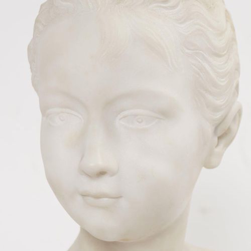 19TH-CENTURY MARBLE SCULPTURE 19TH-CENTURY MARBLE SCULPTUREBust of a young girl.&hellip;