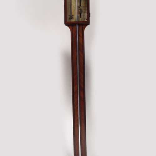 GEORGIAN MAHOGANY & EBONY STICK BAROMETER BAROMETRO GEORGIANO A BASTONE IN MOGAN&hellip;