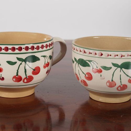 2 NICHOLAS MOSSE POTTERY CUPS 2 tazas y platillos de cerámica NICHOLAS MOSSE.