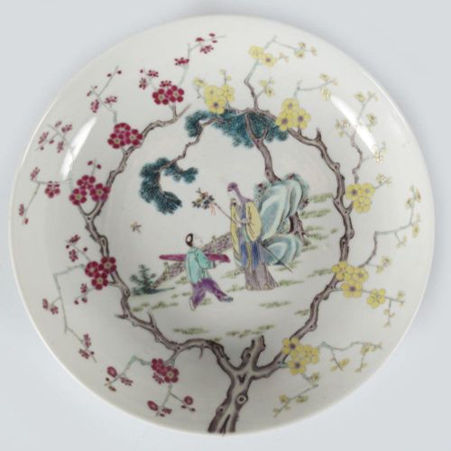 CHINESE FAMILLE ROSE DEEP PORCELAIN PLATE PIATTO DI PORCELLANA CINESE FAMILLE RO&hellip;