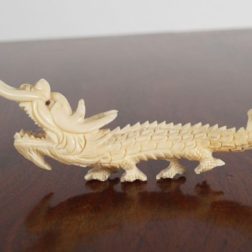 CHINESE IVORY DRAGON DRAGÓN DE MARFIL CHINO Dragón de marfil chino. 6 cm. De alt&hellip;