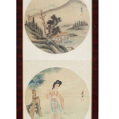 PAIR OF CHINESE REPUBLICAN PAINTINGS ON SILK PAIR OF CHINESE REPUBLICAN PAINTING&hellip;