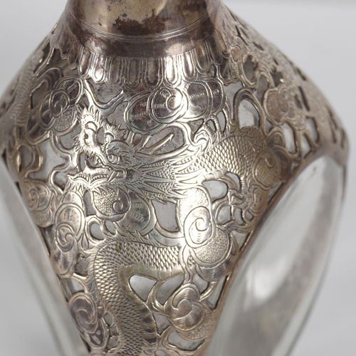 19TH-CENTURY CHINESE SILVER MOUNTED DIMPLE FLASK FRASCO DE PLATA DEL SIGLO XIX C&hellip;