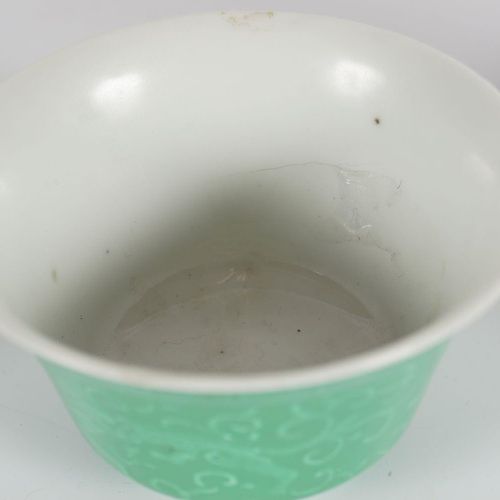 CHINESE GUANGZU BOWL COPA DE GUANGZU CHINO Fondo verde con decoración de volutas&hellip;