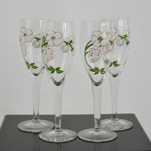 Null Four Perrier Jouet Champagne flutes.
