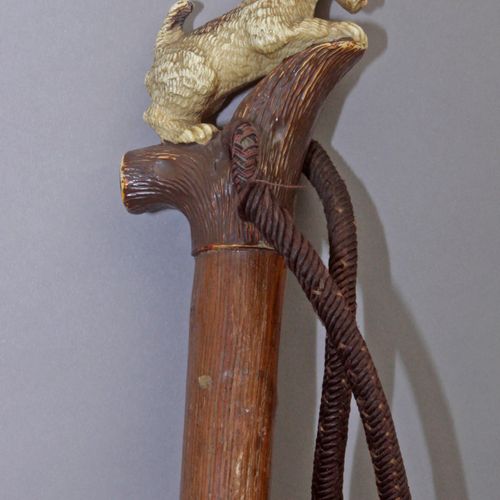 Null Bastón siglo XX. Caña en madera nudosa y empuñadura en plástico representan&hellip;