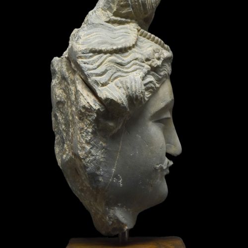Null GANDHARAN SCHIST HEAD OF A BUDDHACa. 100-300 AD. 
A schist stone head of a &hellip;