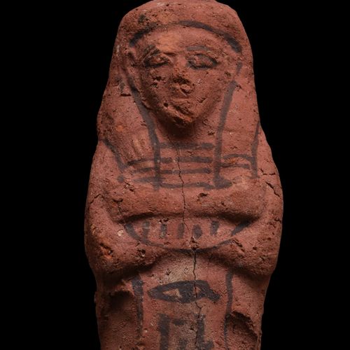 ANCIENT EGYPTIAN TERRACOTTA USHABTI 新王国，第19-20王朝，约。1292-1085 BC. 
一个陶制的ushabti人物&hellip;