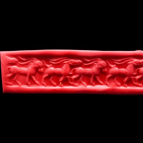 BACTRIAN STONE CYLINDER SEAL Probablement Bactriane/Turkménistan, vers le 3e - 2&hellip;