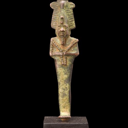 EGYPTIAN BRONZE OSIRIS FIGURE Spätdynastische Zeit, ca. 664-332 v. Chr. 
Bronzef&hellip;
