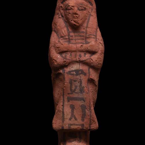 ANCIENT EGYPTIAN TERRACOTTA USHABTI 新王国，第19-20王朝，约。1292-1085 BC. 
一个陶制的ushabti人物&hellip;