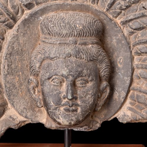 GANDHARA SCHIST PANEL WITH HEAD OF BUDDHA Ca. 200-300 AD.
A stone schist panel f&hellip;