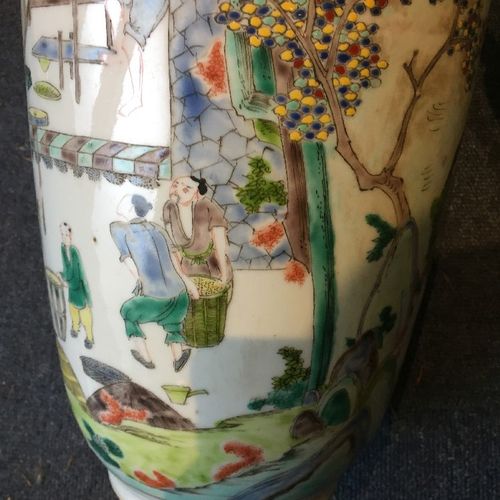 Null Vase rouleau en porcelaine chinoise "production de soie", fin de la dynasti&hellip;