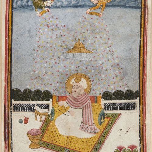Null A Pandi (priest) receiving a shower of flower blossoms and holding a rose w&hellip;