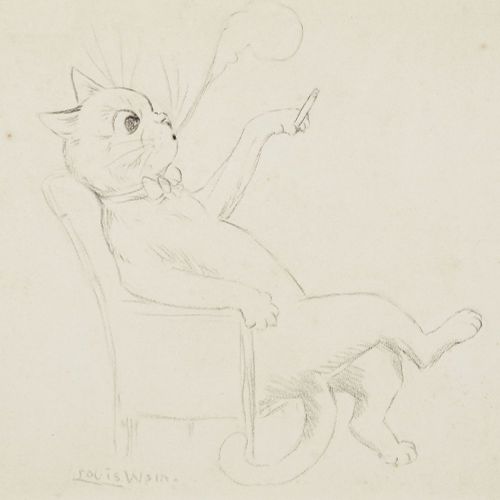 Null Louis Wain, 

British 1860-1939 - 



Smoking Cats; 



pencil on paper, si&hellip;