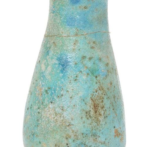 Null A fragmentary Egyptian blue glazed composition vessel with broad neck expan&hellip;